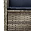 vidaXL Reclining Patio Chair Set of 2 Gray PE Rattan Medium