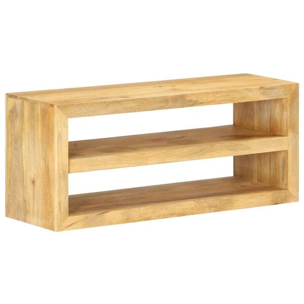 vidaXL TV Stand Natural Mango Wood Solid Mango Wood