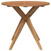 vidaXL Garden Table Brown Solid Acacia Wood &Oslash;33.5 in x 29.5 in Durable