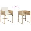 vidaXL Garden Chair Set of 4 Beige