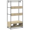 vidaXL Wardrobe Sonoma Oak Engineered Wood, Metal 35.4 x 19.7 x 70.9 in