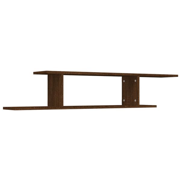 vidaXL Wall-mounted TV Shelf Brown oak Engineered wood Medium