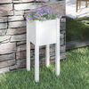vidaXL Planter White Solid pinewood 12x12x27.6 in Durable Planter