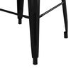 vidaXL Bar Set Black MDF, Metal Stackable Bar Set Rectangular Modern