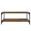 vidaXL TV Cabinet Smoked oak Engineered wood, steel