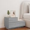 vidaXL Bedside Cabinet Grey Sonoma Engineered Wood Medium Storage