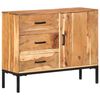 vidaXL Sideboard Acacia Wood Tone Solid Acacia wood, Powder-coated iron
