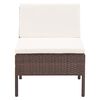 vidaXL Garden Lounge Set Brown PE Rattan Medium Modular