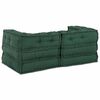 vidaXL Modular Sofa 2 pcs Green 55.12 x 27.56 x 22.05 in Fabric