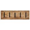 vidaXL Coat Rack Natural wood, Black Solid mango wood, Iron Medium