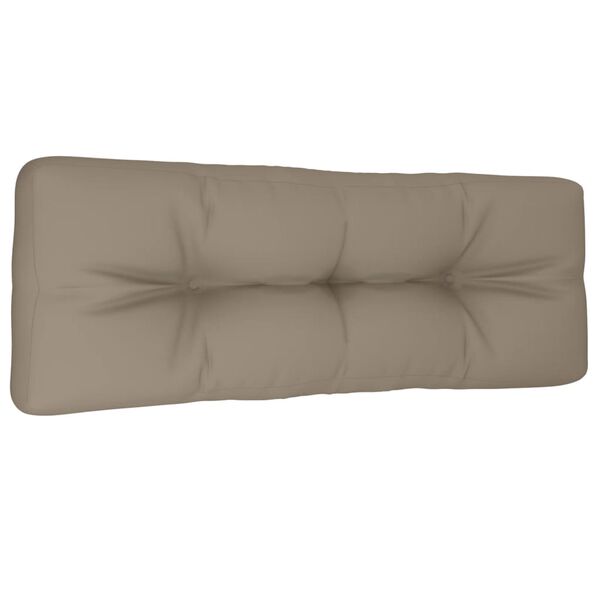 vidaXL Pallet Cushion Taupe 100% polyester 47.2 in x 15.7 in x 4.7 in