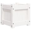 vidaXL Garden Planter White Solid pine wood 12.2 in Decorative Inlays