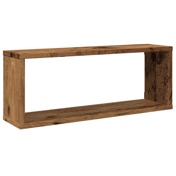 vidaXL Wall Cube Shelf Set of 2 Old Wood Engineered Wood