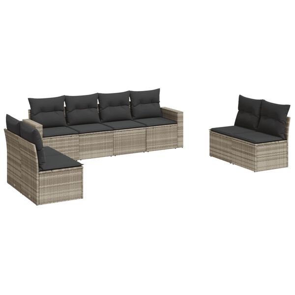 vidaXL Garden Sofa Set Light Grey, Dark Grey