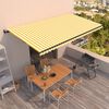 vidaXL Retractable Awning Yellow and White