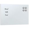 vidaXL Wall-mounted Magnetic Board White 11.8"x7.9" Tempered Glass