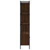 vidaXL Bookcase Brown Oak Engineered wood and steel Tall Bookcase