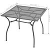 vidaXL Dining Set Anthracite Steel with e-coated and powder-coated finish