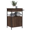vidaXL Kitchen Trolley Brown Oak 22"x16.9"x35.2" Engineered Wood