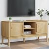 vidaXL TV Cabinet Wax Brown Solid Pine Wood, Engineered Wood