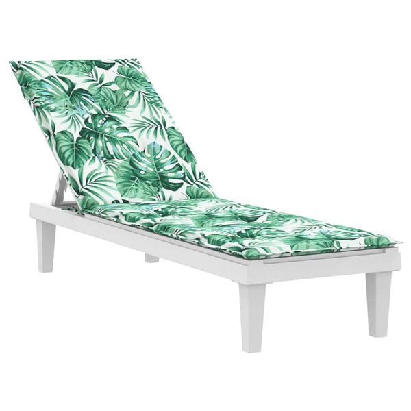 vidaXL Deck Chair Cushion Leaf Pattern Oxford Fabric 70.9 x 19.7 in
