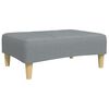 vidaXL Sofa Bed Light Grey Polyester, wood, plastic, foam 2-Seater