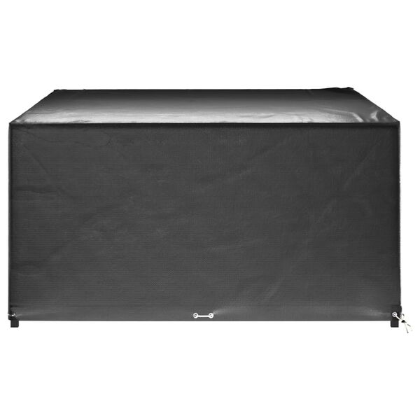 vidaXL Garden Furniture Cover Set of 2 Black Polyethylene