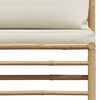 vidaXL Garden Lounge Set Cream White Bamboo Medium Modular