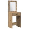 vidaXL Dressing Table Set with LED 2 pcs Artisan Oak Engineered Wood