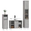 vidaXL Bathroom Furniture Set Gray sonoma Engineered wood, iron