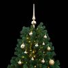 vidaXL Artificial Hinged Christmas Tree 300 LEDs & Ball Set 82.7"
