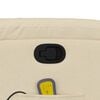 vidaXL Massage Recliner Chair Cream Fabric Standard Adjustable Armrests