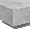 vidaXL Coffee Table Concrete Gray Engineered Wood Low Coffee Table