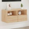vidaXL TV Wall Cabinet Sonoma oak Engineered wood 23.6x11.8x11.8 in
