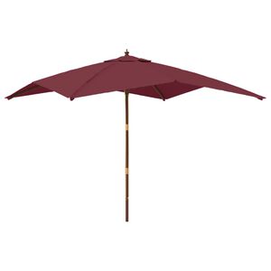 vidaXL Garden Parasol Bordeaux Red Polyester Fabric Large Tough
