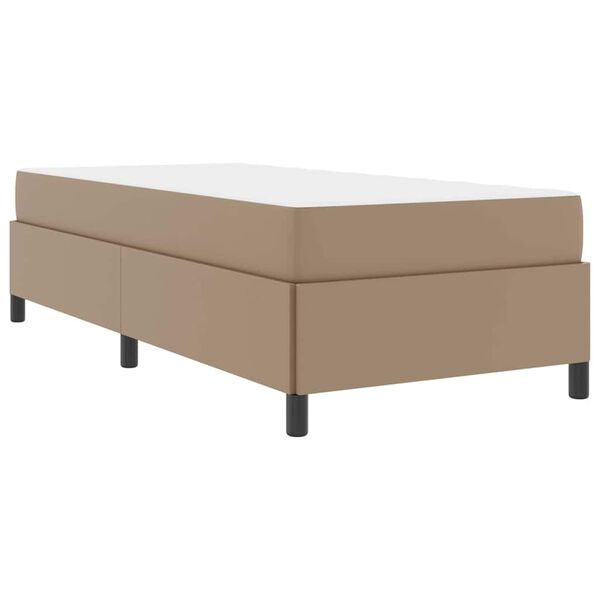 vidaXL Bed Frame with Mattress Cappuccino 35.43 x 74.80 in Fabric