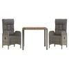 vidaXL Garden Dining Set Grey