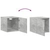 vidaXL Slim Storage Cabinet Concrete Gray Engineered Wood Tall
