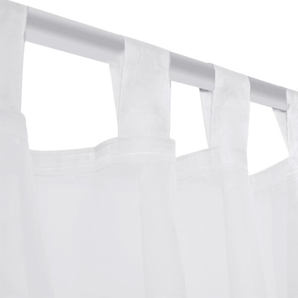 vidaXL White Sheer Curtain 55.1 x 88.6" 2 pcs