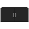 vidaXL Wall Cabinet Black Engineered wood Medium Wall Cabinet