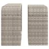 vidaXL Storage Shelf Light Grey PE Rattan Storage Shelf Rectangular
