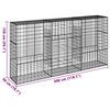 vidaXL Gabion Basket Silver Galvanized iron wire Large Durable