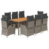 vidaXL Garden Dining Set Grey