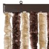 vidaXL Fly Curtain Beige and Light Brown 39.4x90.6" Chenille