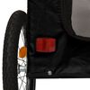 vidaXL Pet Bike Trailer Black Oxford Fabric, Iron Compact Durable
