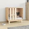 vidaXL Dog House Natural Wood Solid Pine Wood Medium Durable Dog House
