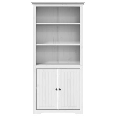 vidaXL Bookcase BODO White 31.5"x15.7"x67.7" Solid Wood Pine