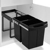 vidaXL Kitchen Cupboard Pull-out Dustbin Soft-Close 12.7 gal