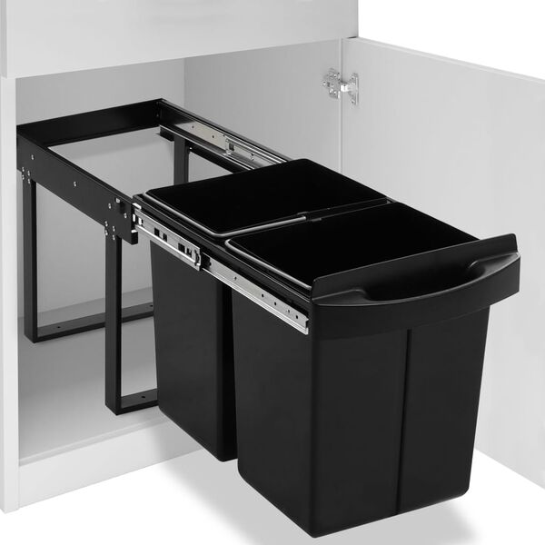 vidaXL Kitchen Cupboard Pull-out Dustbin Soft-Close 12.7 gal