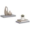 vidaXL Floating Wall Shelves 2 pcs Gray 15.7"x9.1"x1.5" MDF